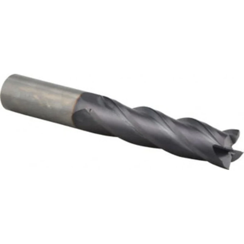 Niagara Cutter 1, 4 LOC, 1 Shank Diam, 7 OAL, 4 Flute, Solid Carbide Square End Mill Single End, TiAlN Finish, Spiral...